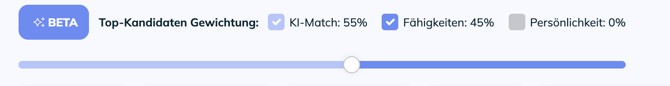 Matching Score Anpassung über den Slider - 5